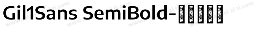 Gil1Sans SemiBold字体转换